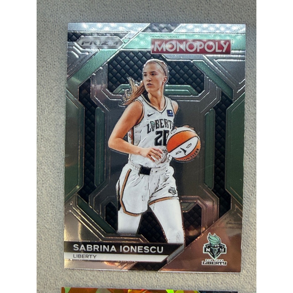 2024-25 Panini Sabrina Ionescu WNBA 6 Card Lot Prizm Donruss Monopoly Orange Ice - Picture 8 of 8